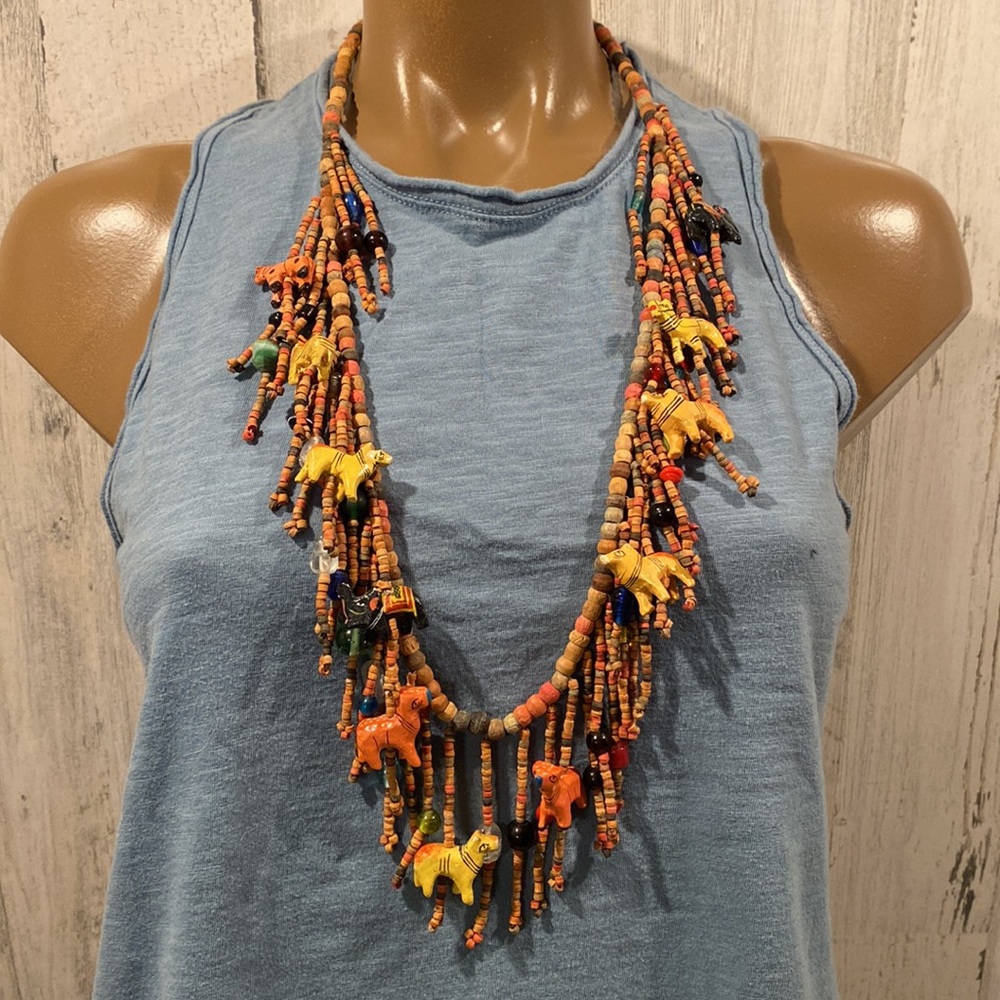 Vintage Africa Inspired Fetish Necklace